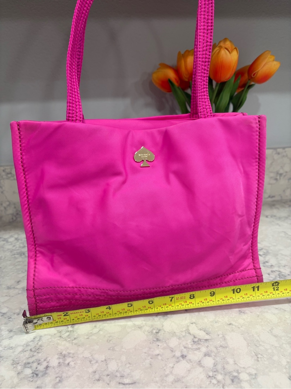 kate spade Hot Pink Nylon Tote with Spade Logo